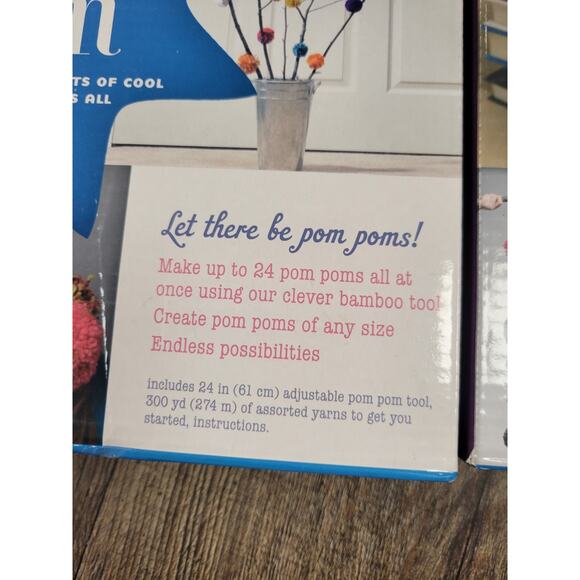 Craft-tastic Pom Kit DIY Craft Girls New In Box Lot of 2 - Picture 2 of 3